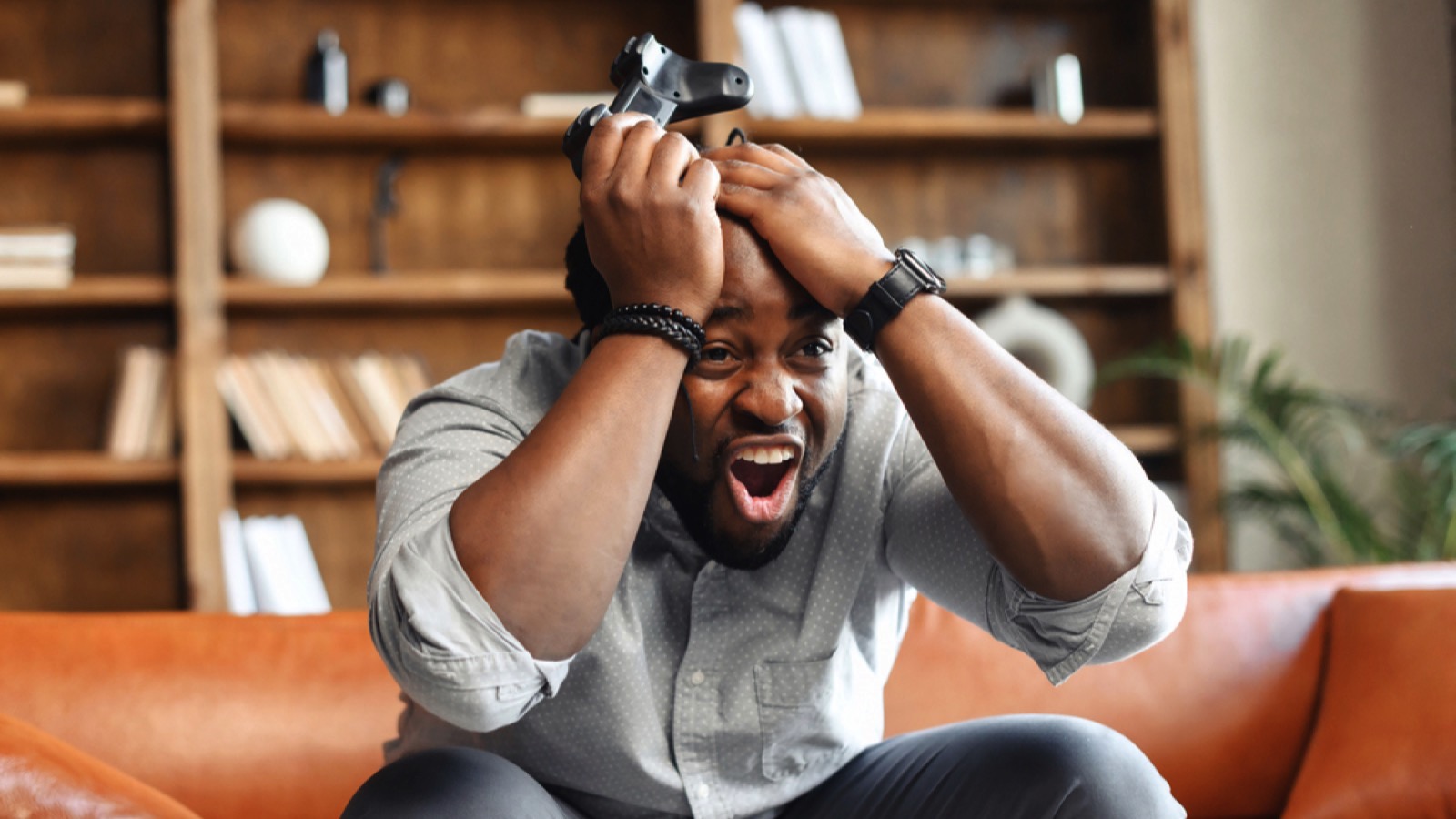 African gamer irritated