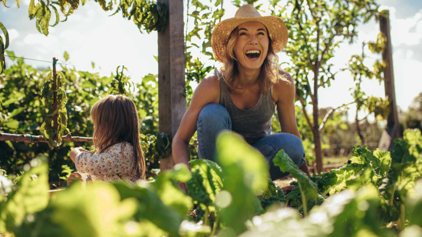 Female farmer with daughter(Most Grueling Professions)