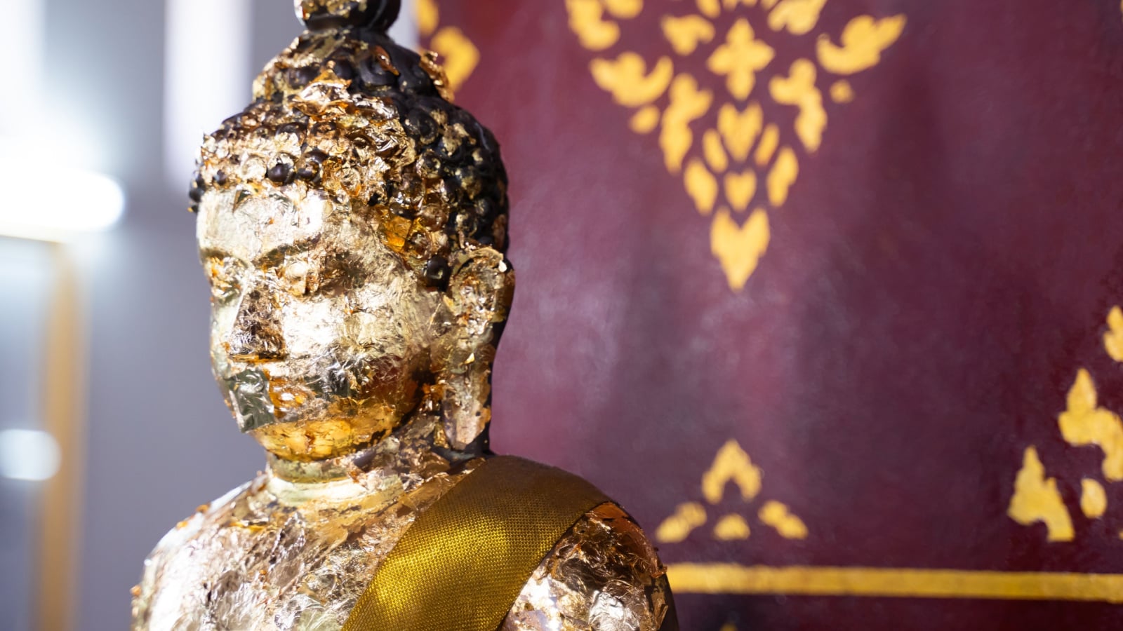 Gold Leaf-Covered Sculptures