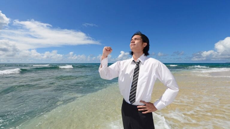 Man stressed stranded