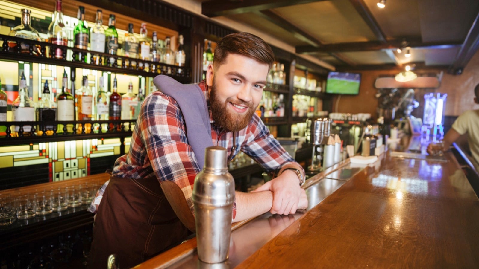 Man working as bartender