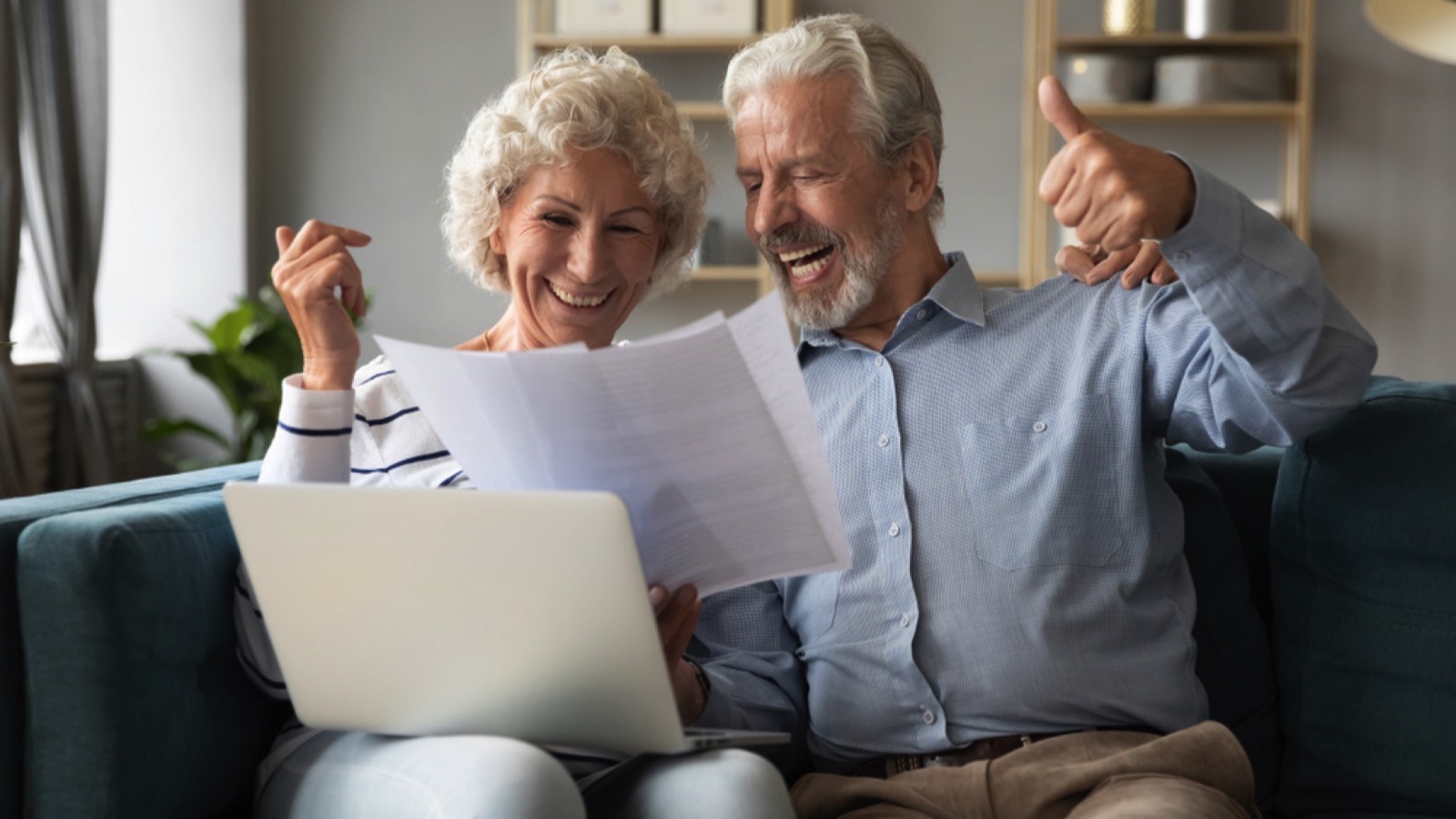 Old couples discussing money