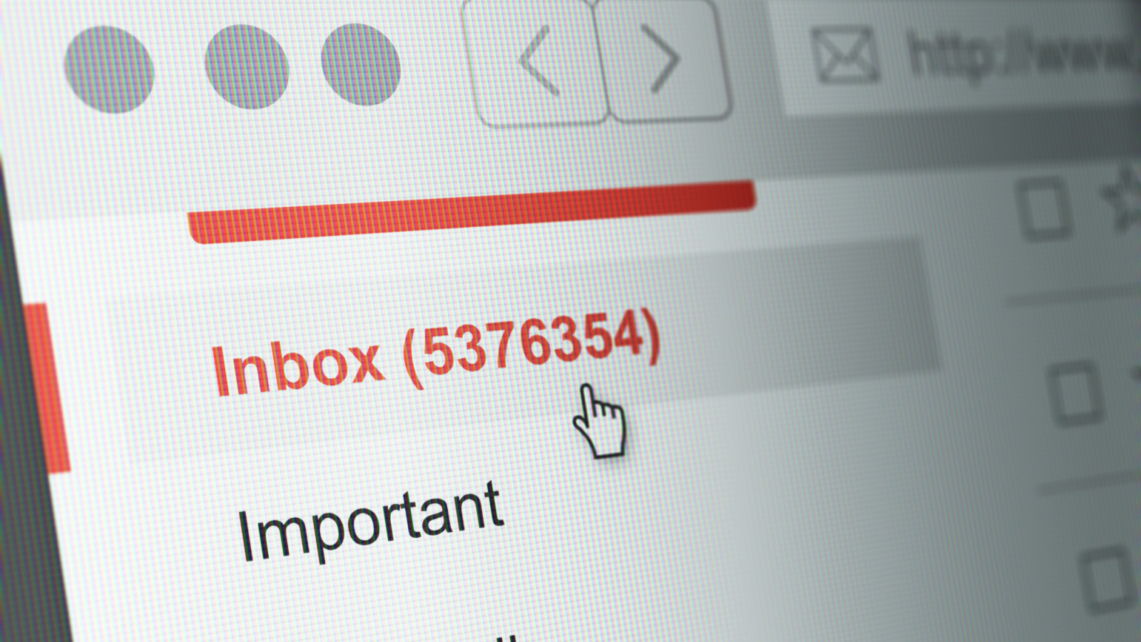 overflowing email inbox