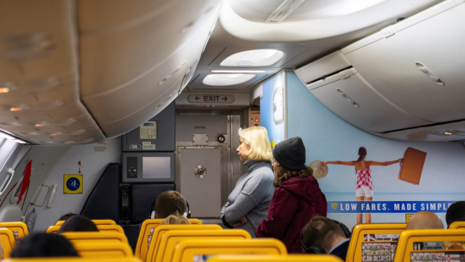 Waiting in flight for bathroom