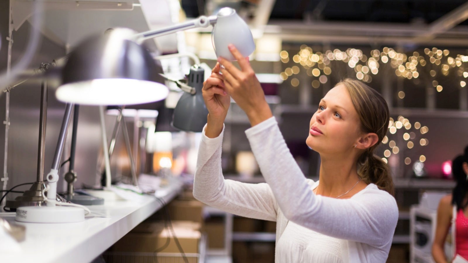 Woman shopping in IKEA