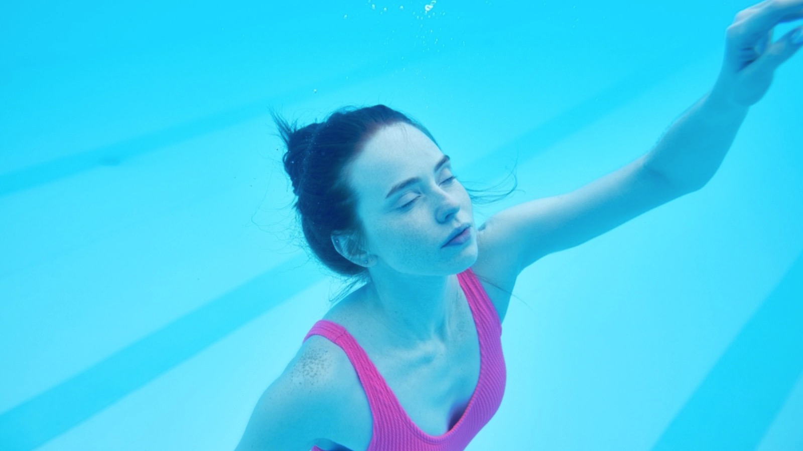 Woman under water