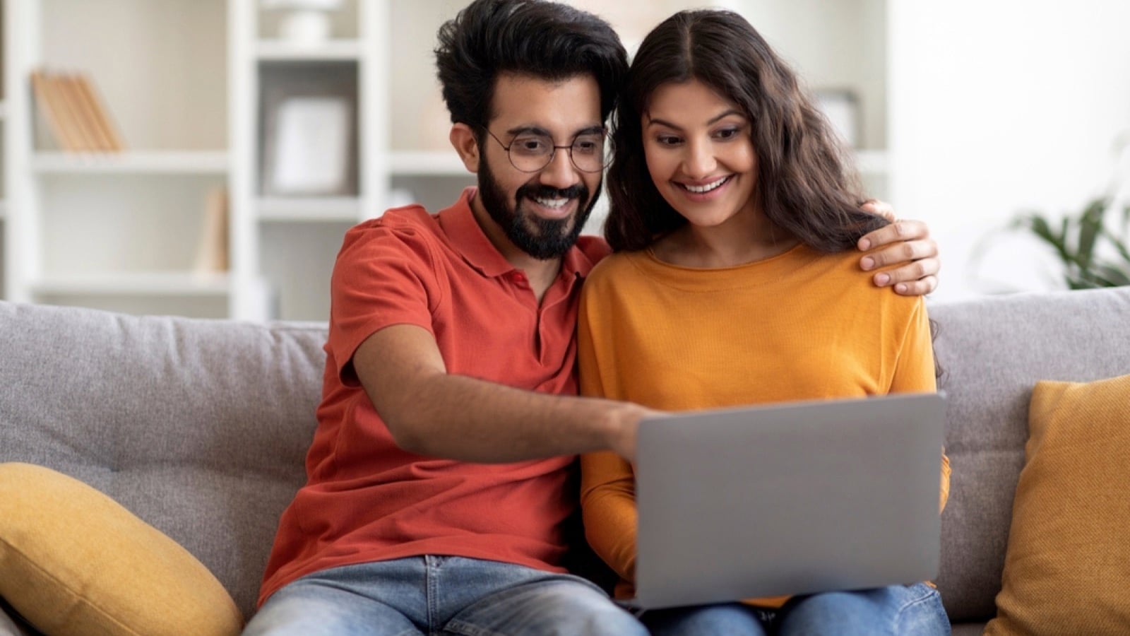 Young couple planning