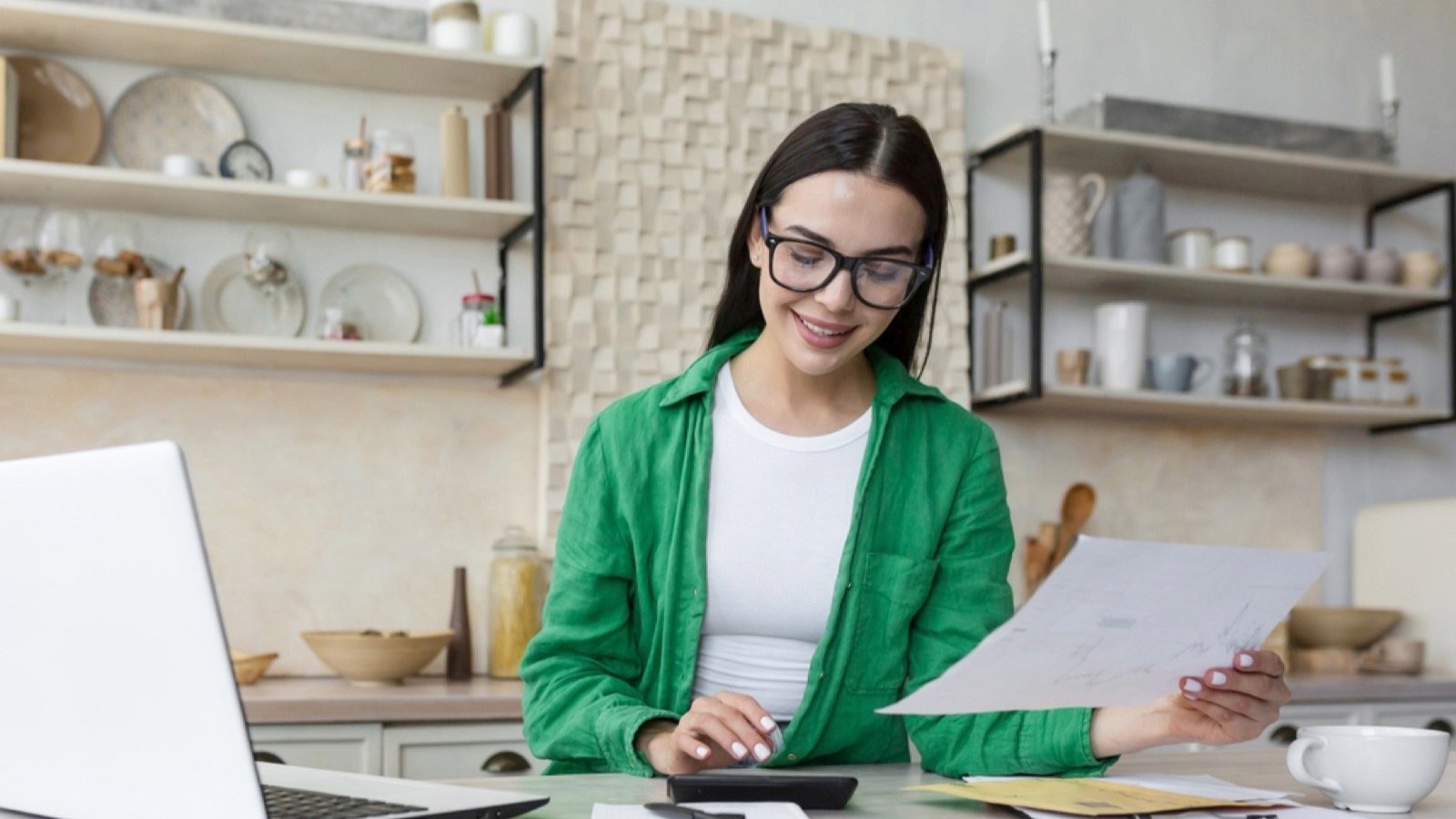 Young woman planning for financial needs