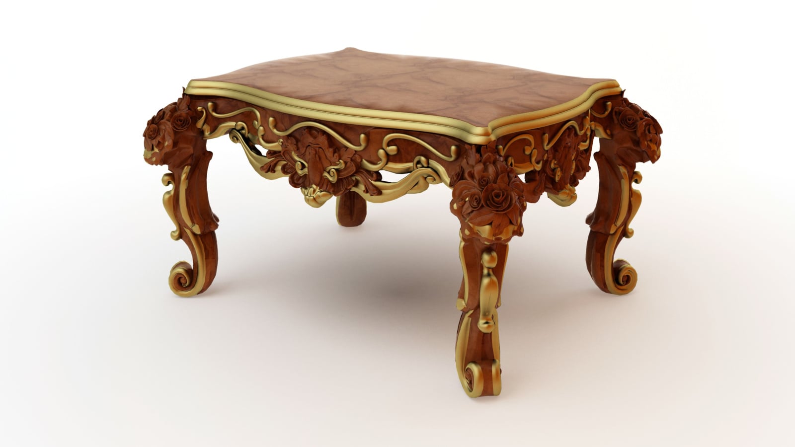 carved coffee table
