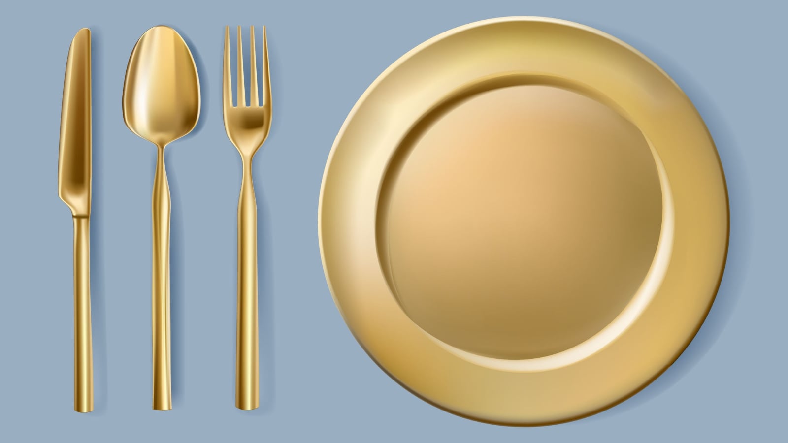 gold flatware plates