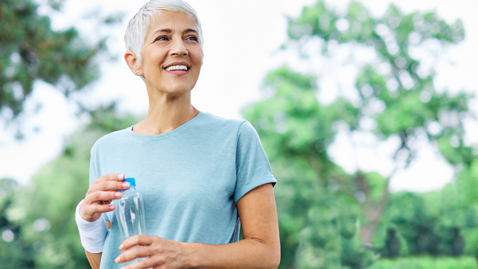 retired person exercising