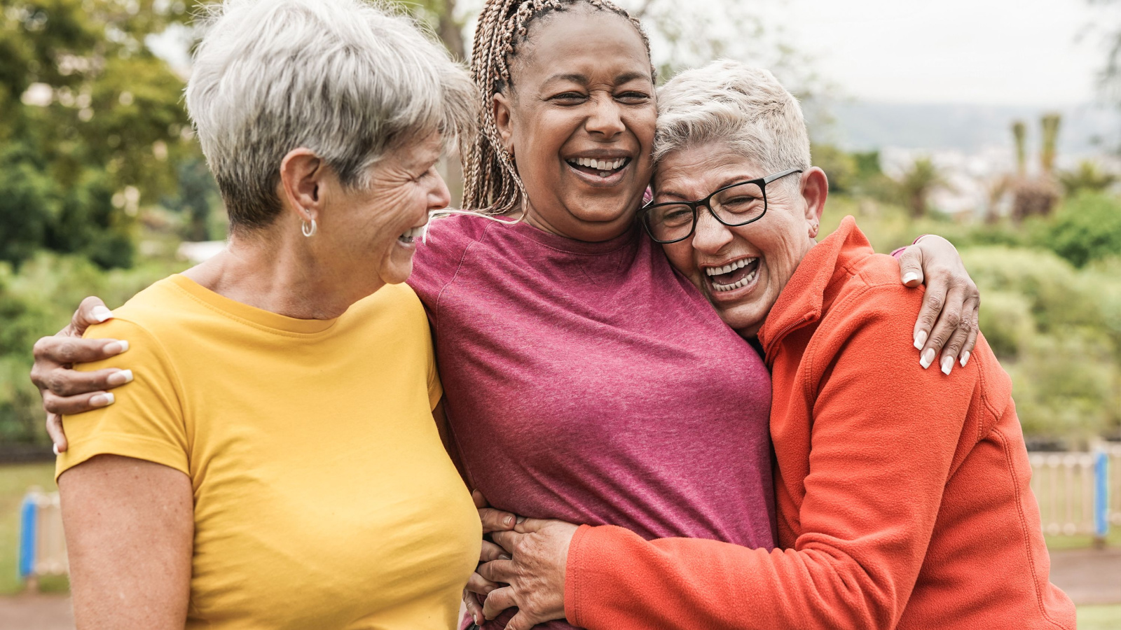 retired person meeting friends