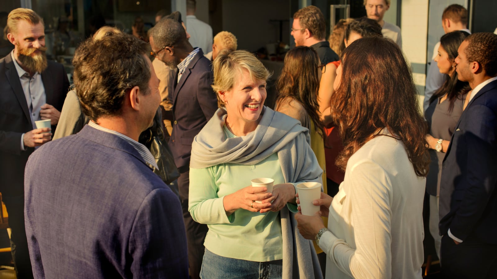people gathering for a community event