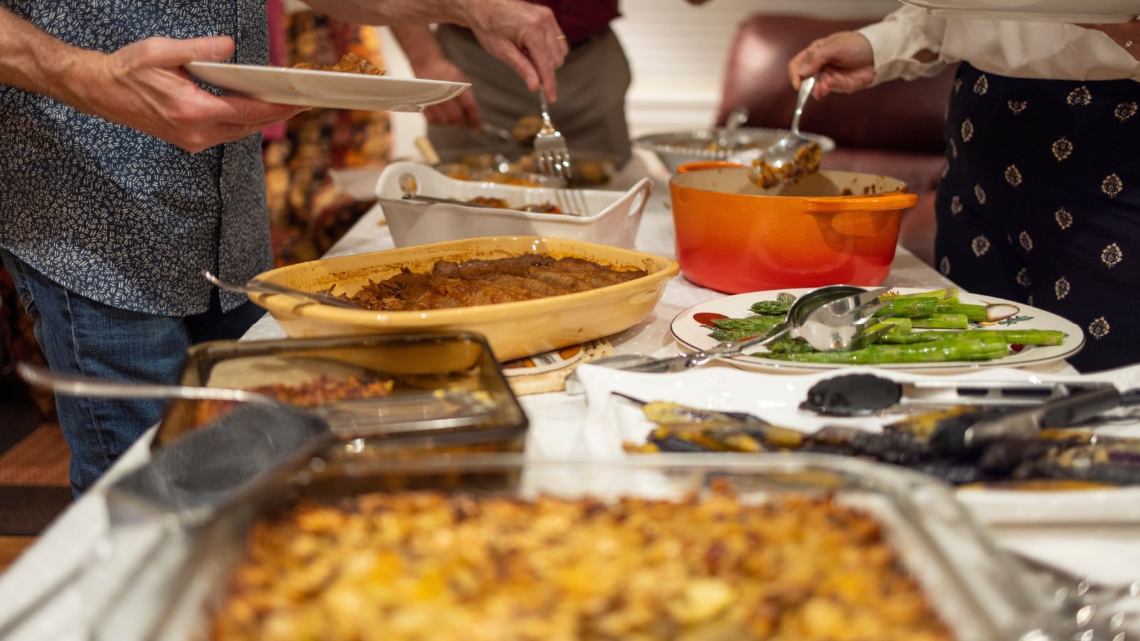 potluck meals with friends