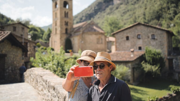 retired couple on holiday