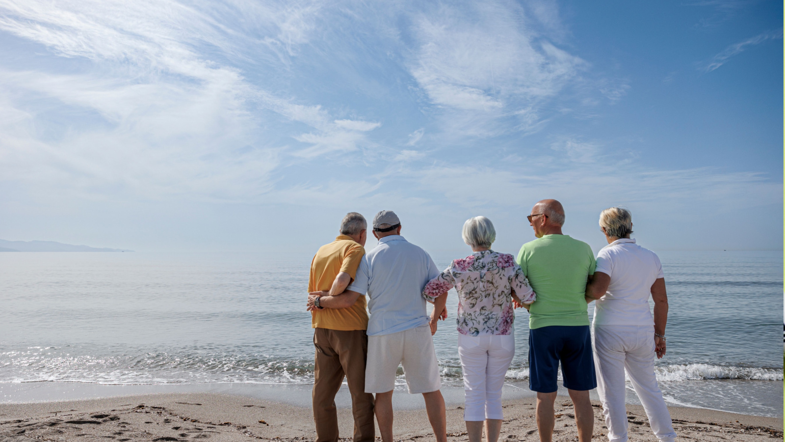 retired people enjoying the sun