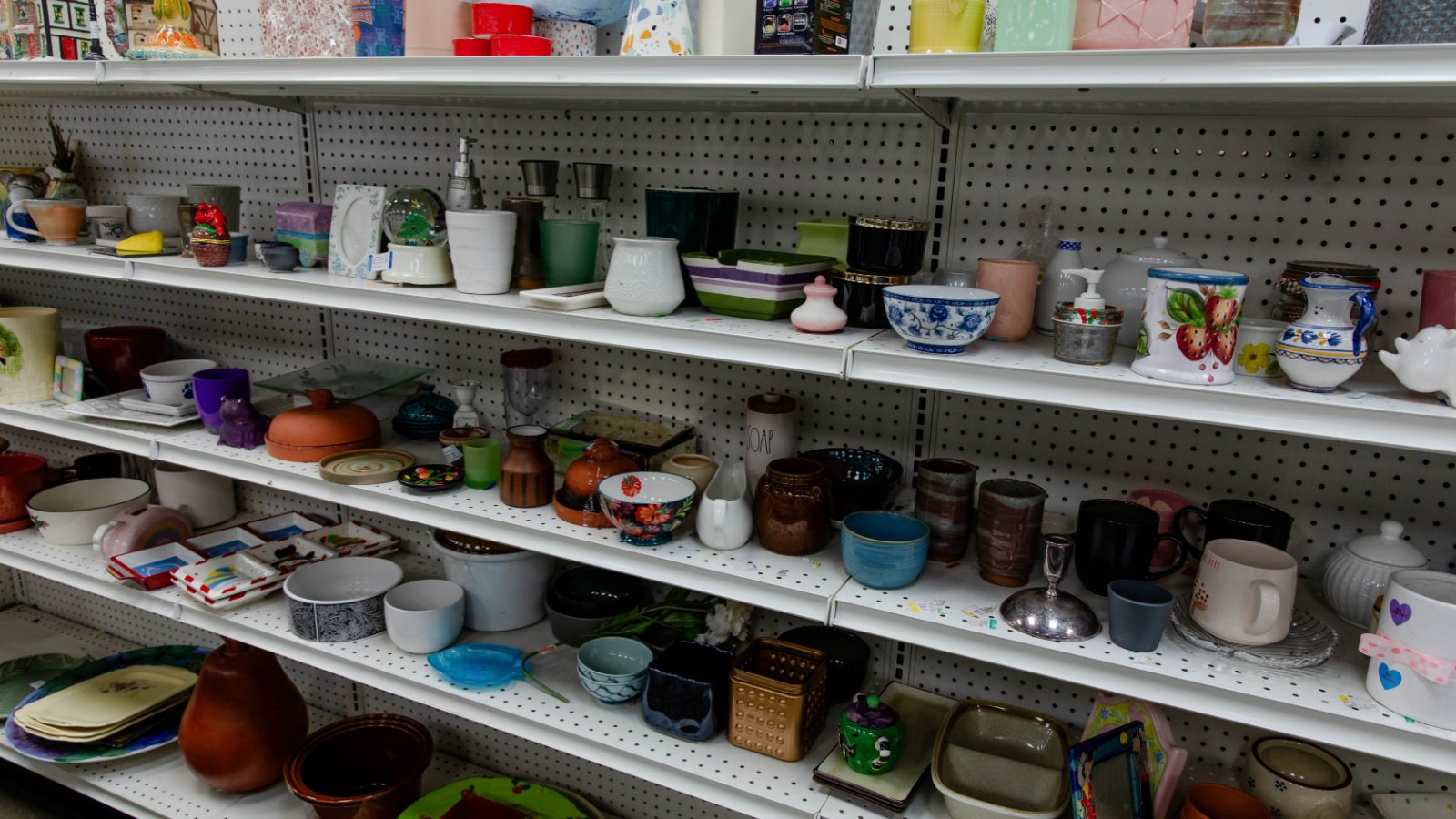 inside a thrift store