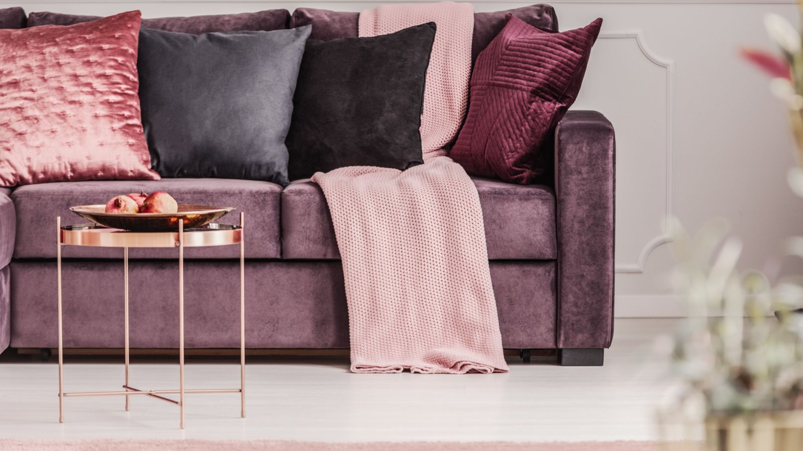 velvet covered furniture