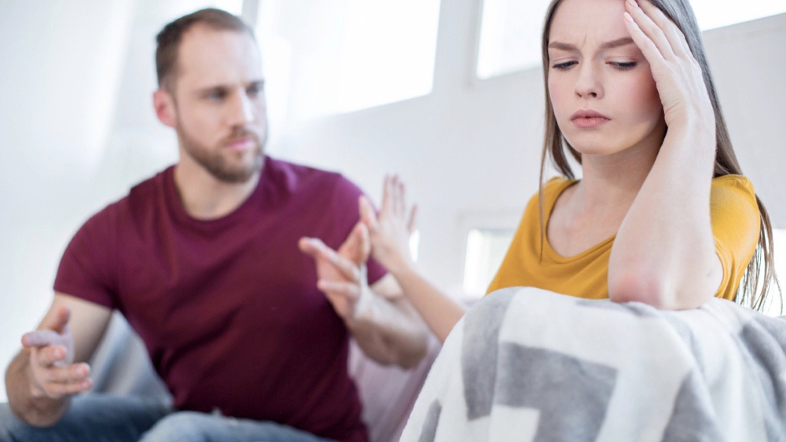 Couples fighting woman getting ignored