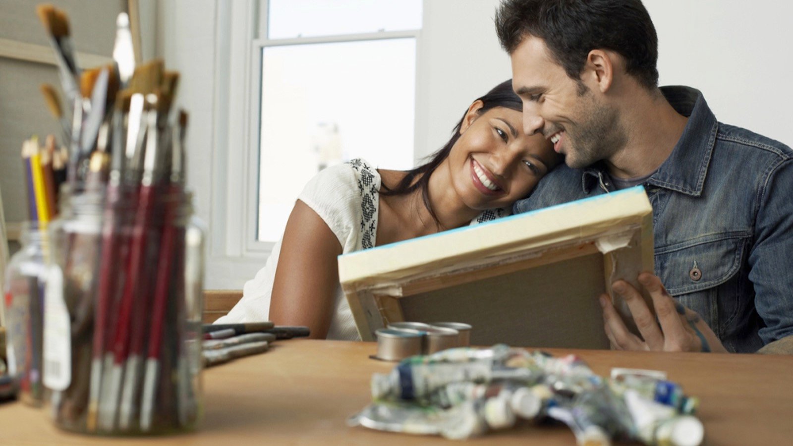 Couples with painting