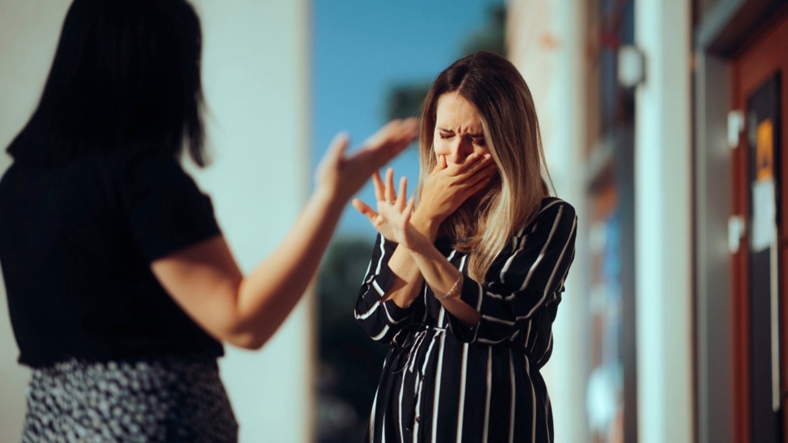 Girl fighting with her best friend