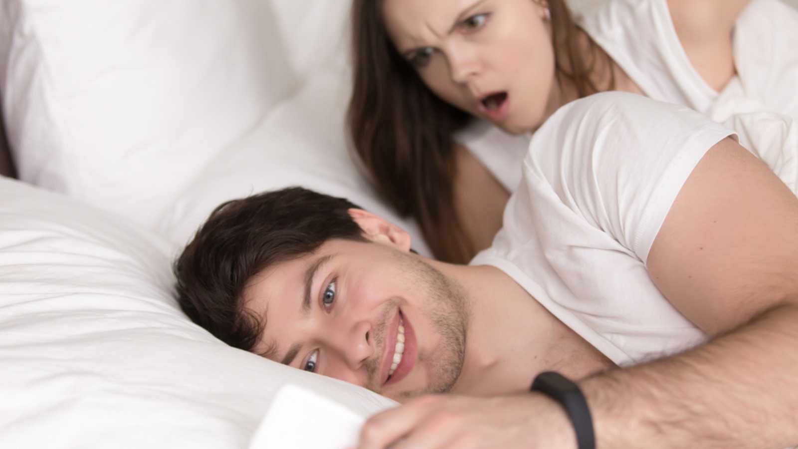 Man cheating