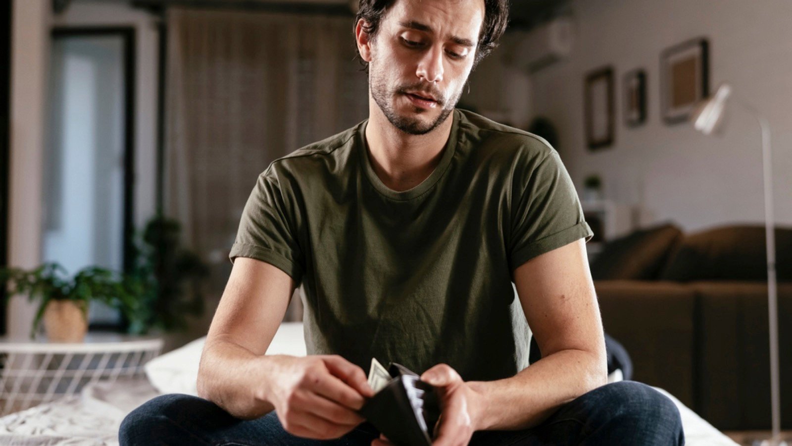 Man upset with no money