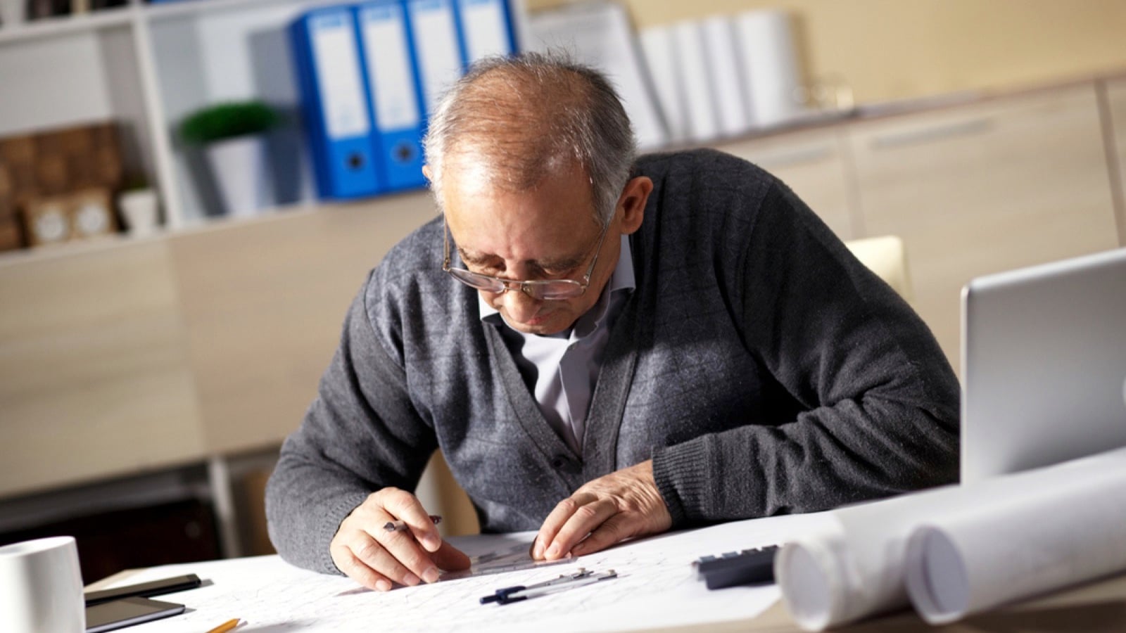 Old man planning