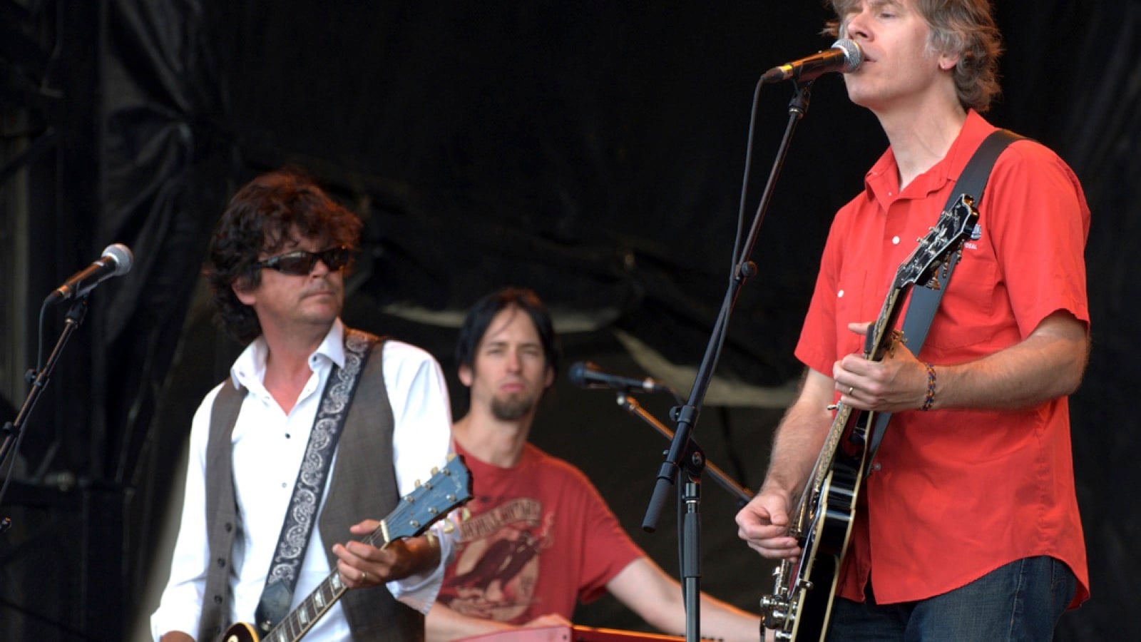 Paul Langlois, L, of The Tragically Hip