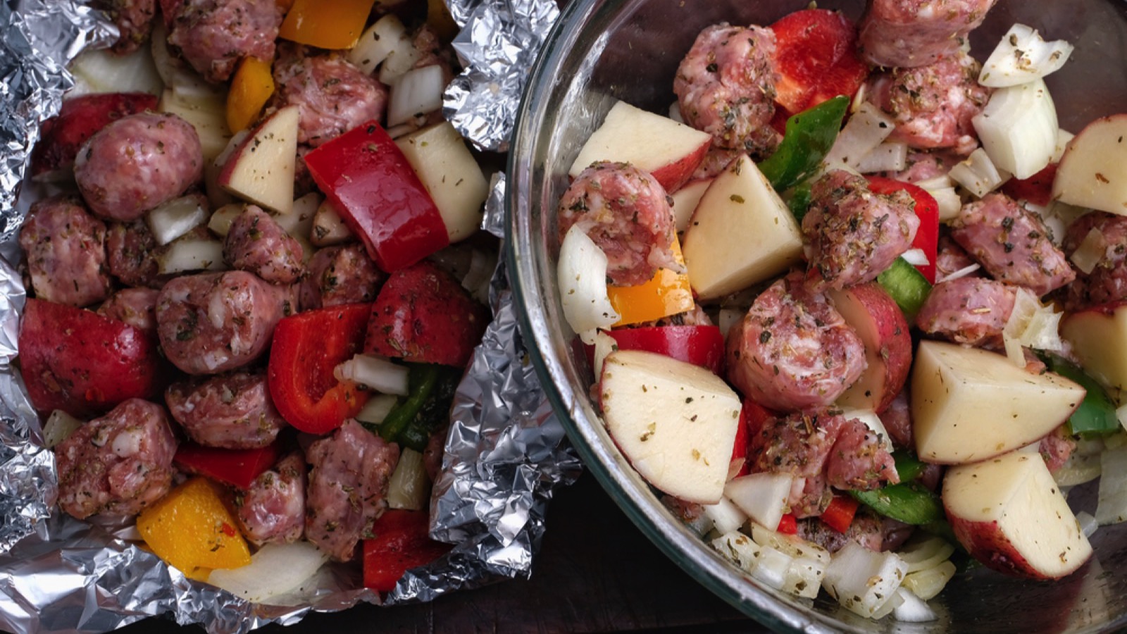 Potato Sausage Foil Packs