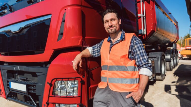 Truck driver for freight truck