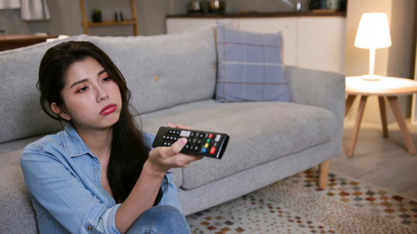 Woman watching tv