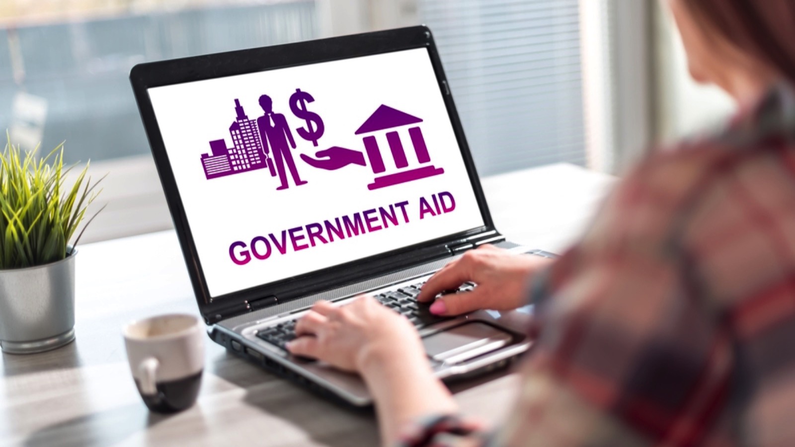Woman applying for government aid