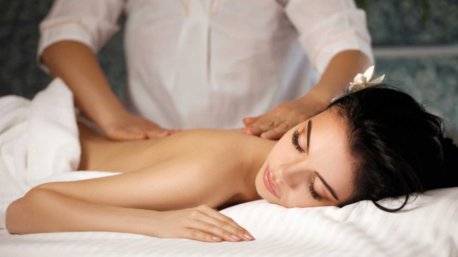 Woman doing spa