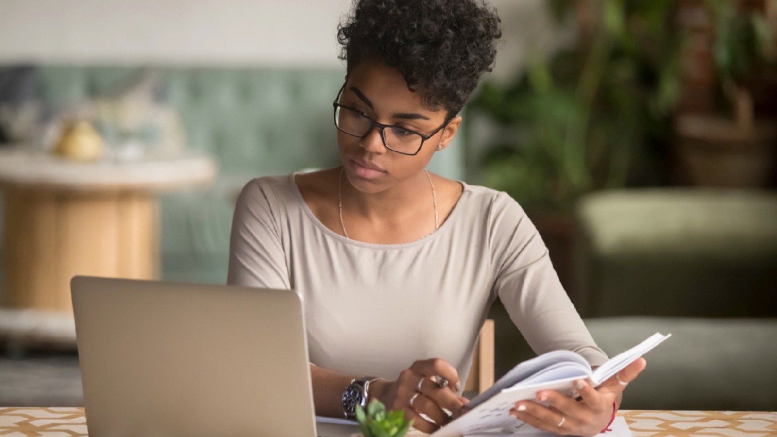 Woman planning future