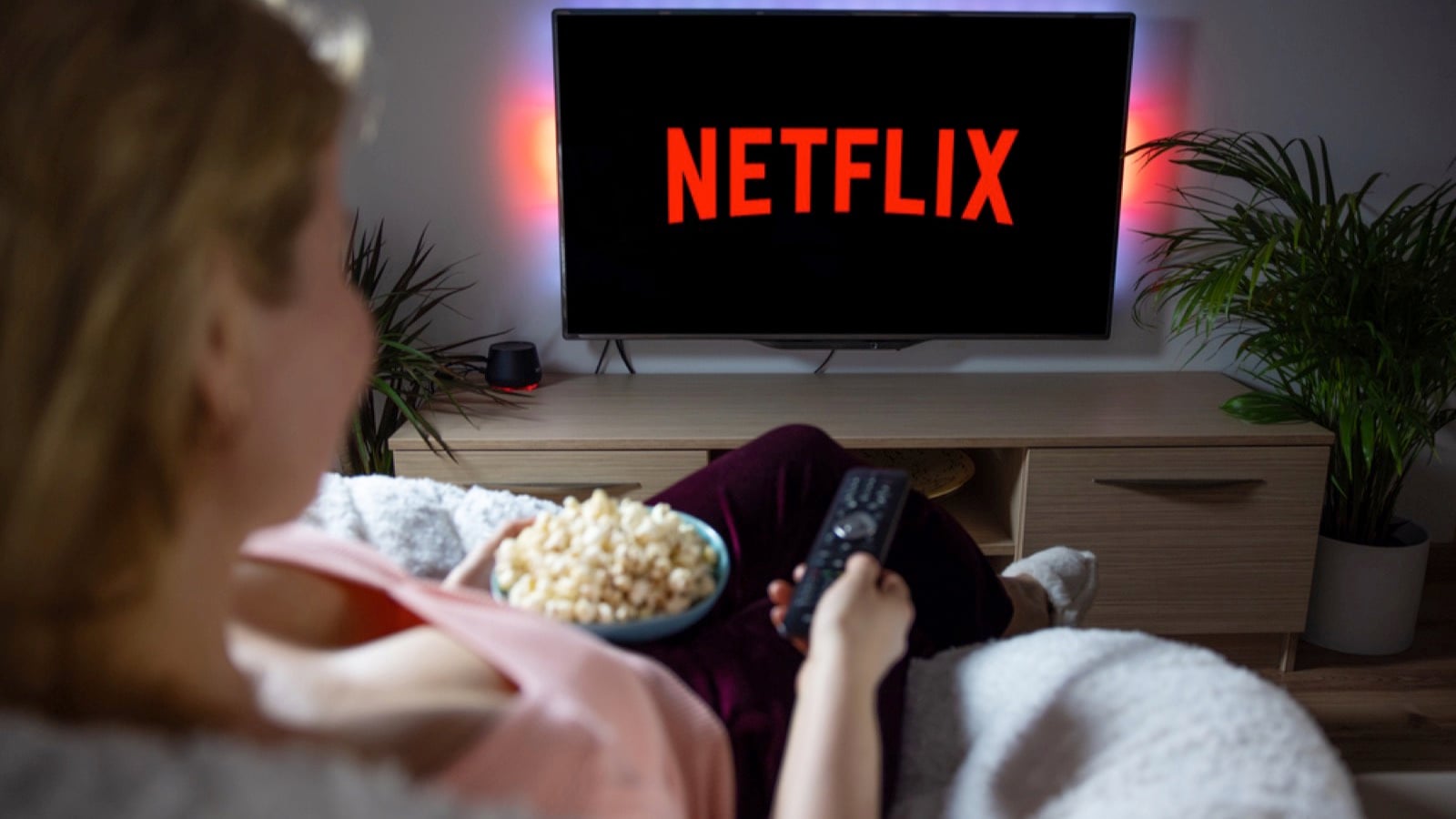 Woman watching Netflix