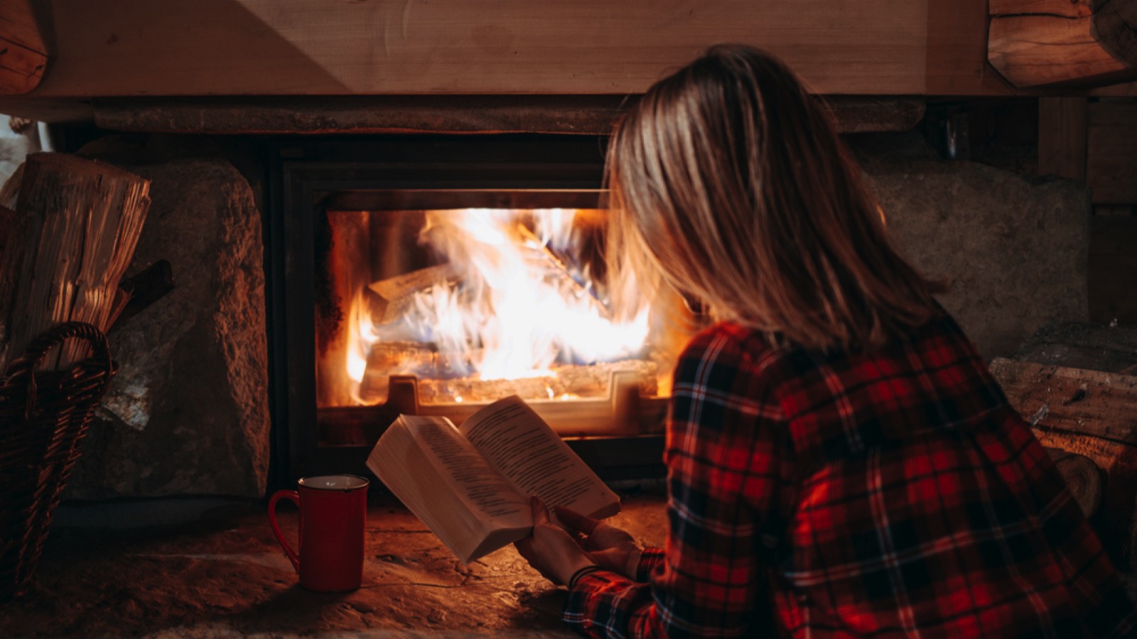 Young woman spending time reading book