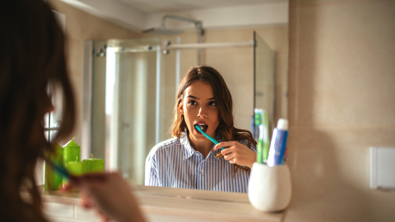 Brushing teeth