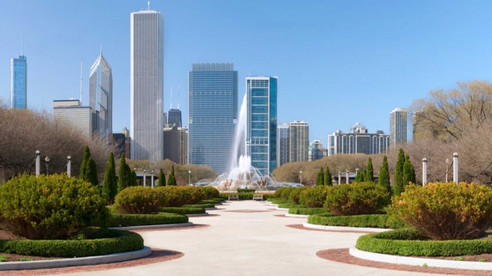 Chicago Grant Park with Buckingham fountain
