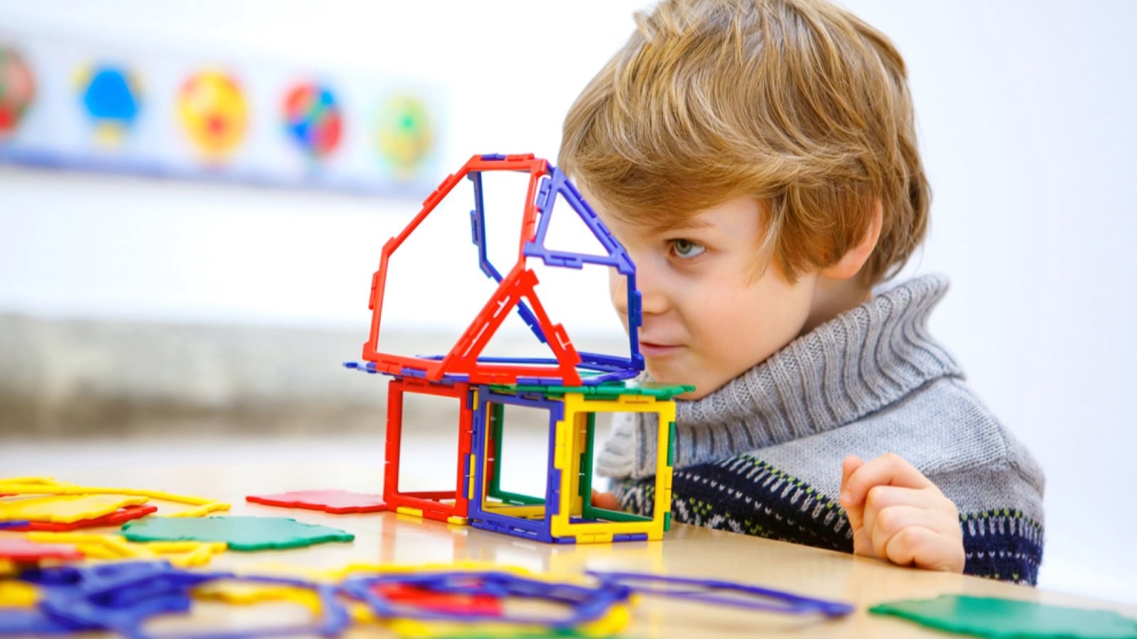 Child playing in museum