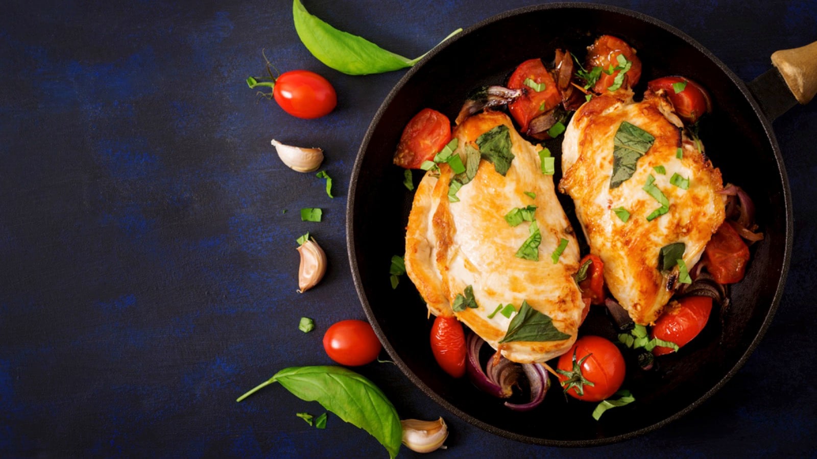 Grilled Chicken With Basil and Tomato