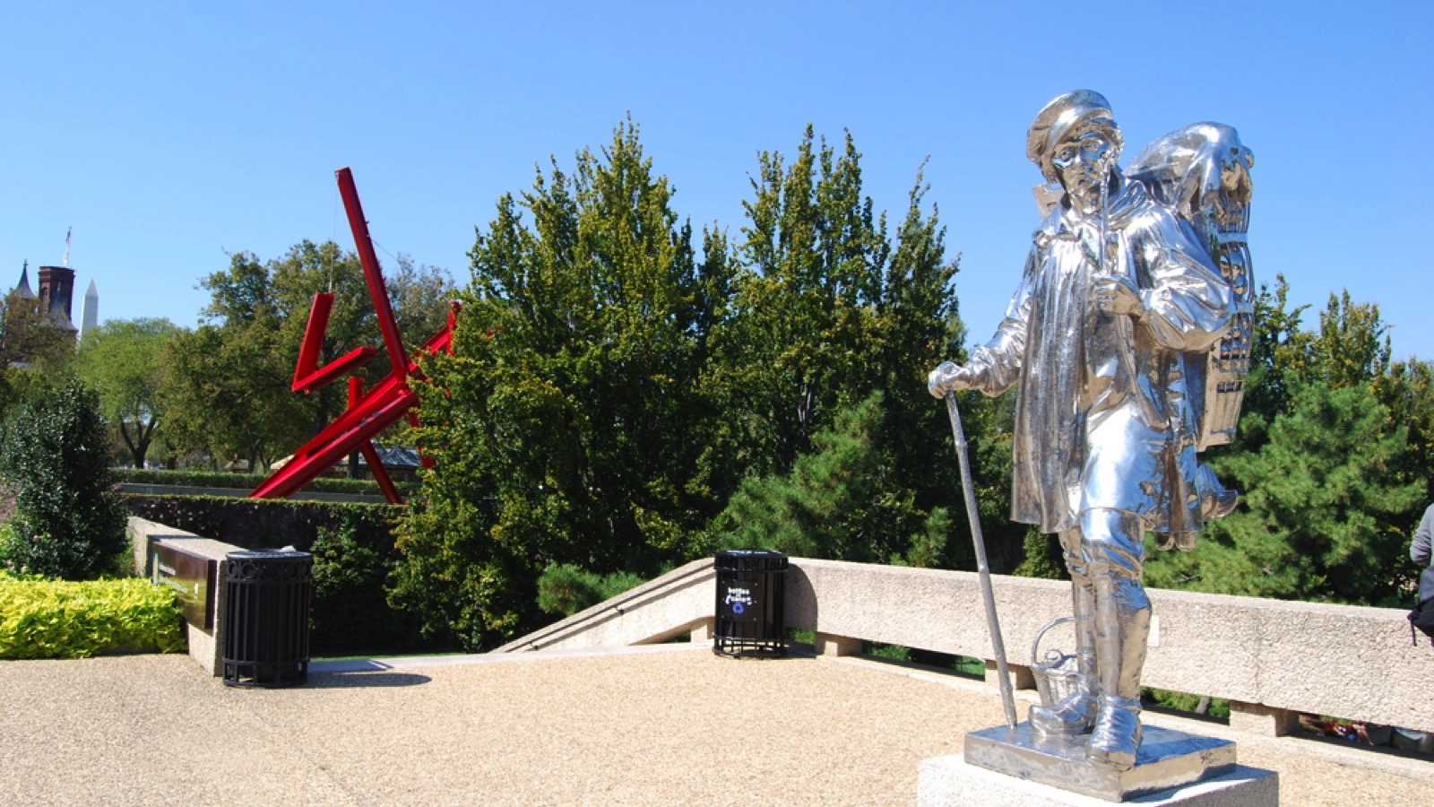 WASHINGTON, D.C - JULY 16: Kiepenkerl by Jeff Koons at Hirshhorn Sculpture Garden on July 16, 2008 in Washington, D.C USA. The famous garden complex has a four acres exhibition space with two levels.