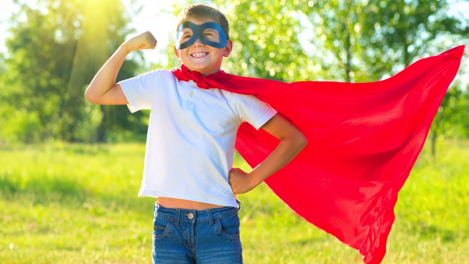 Kid wearing Cape