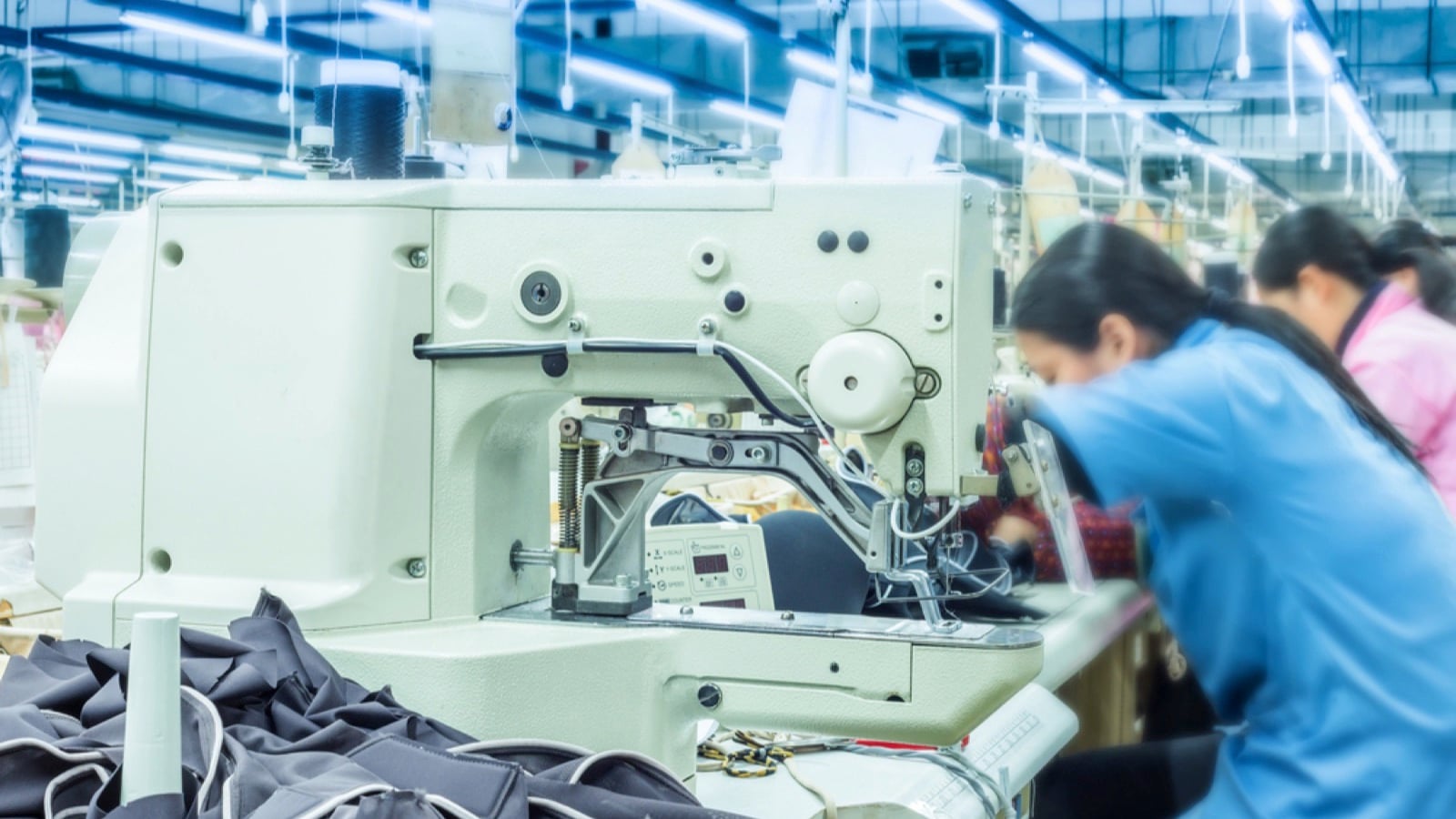 Labor working in garment section