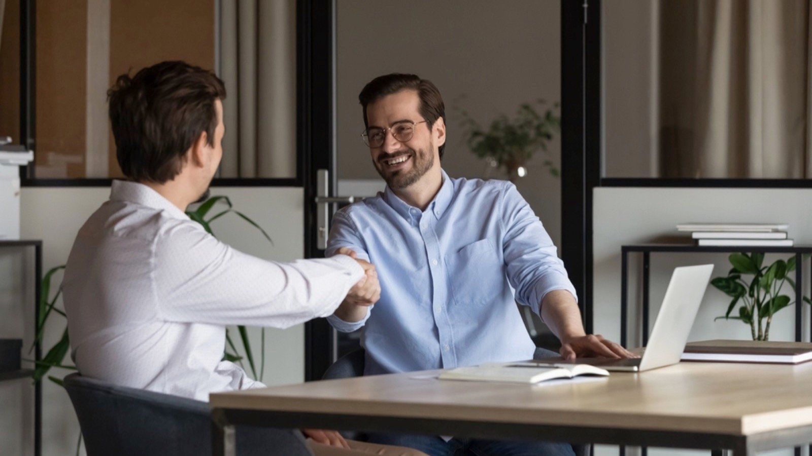 Man interviewing