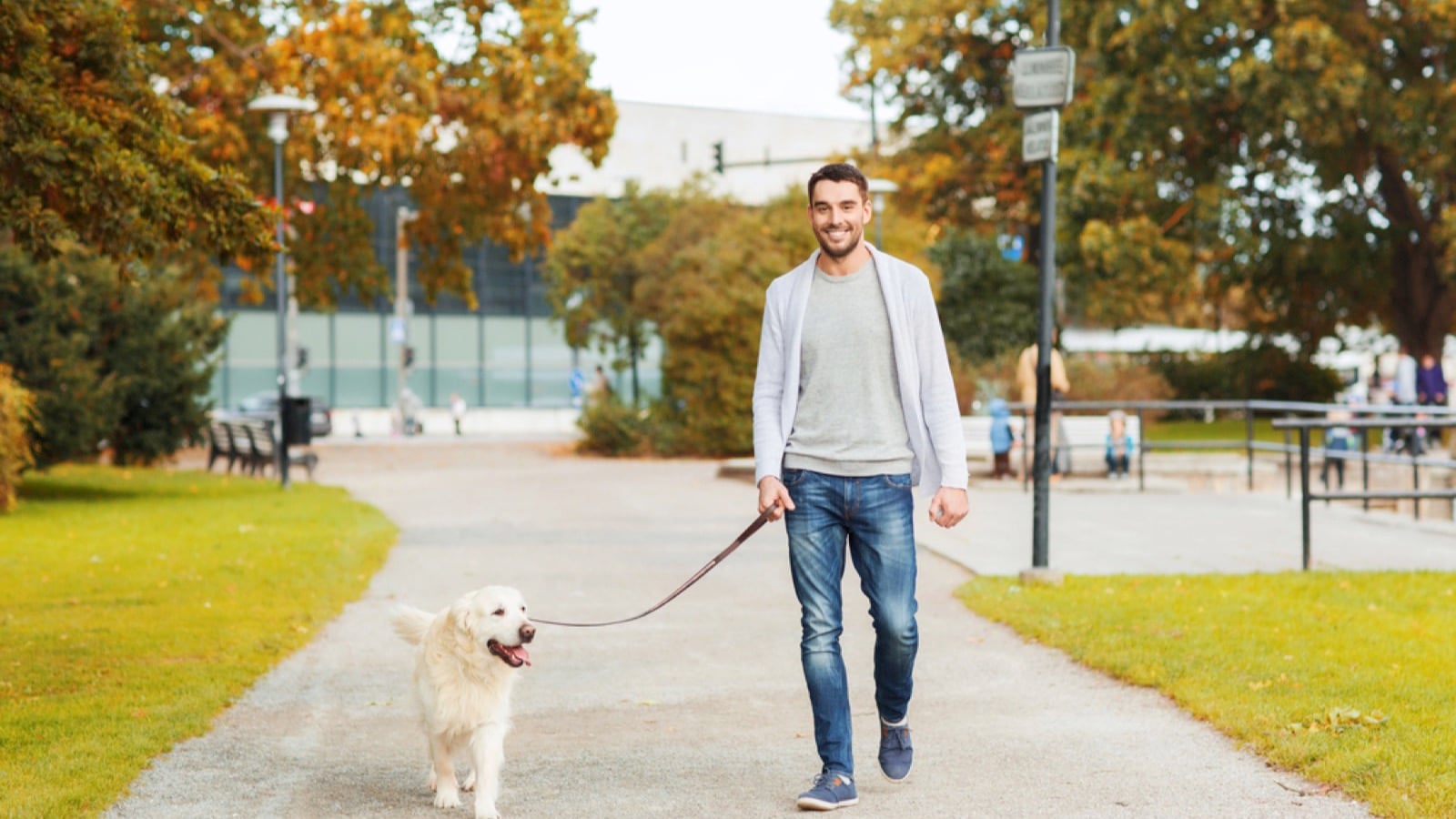 Man walking in park