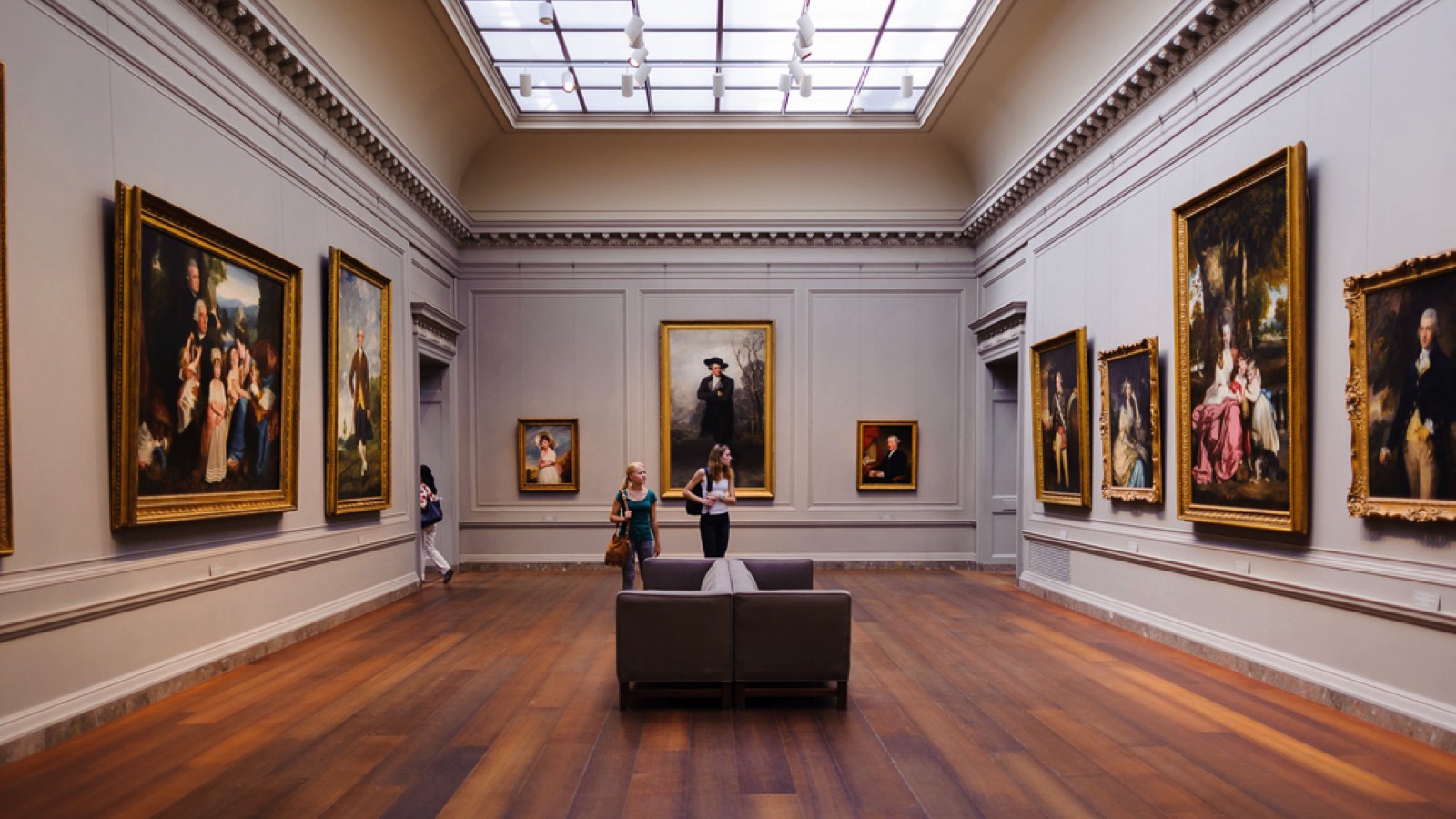 Interior of the National Gallery of Art, a national art museum in Washington, D.C., National Mall, between 3rd and 9th Streets, at Constitution Avenue NW.