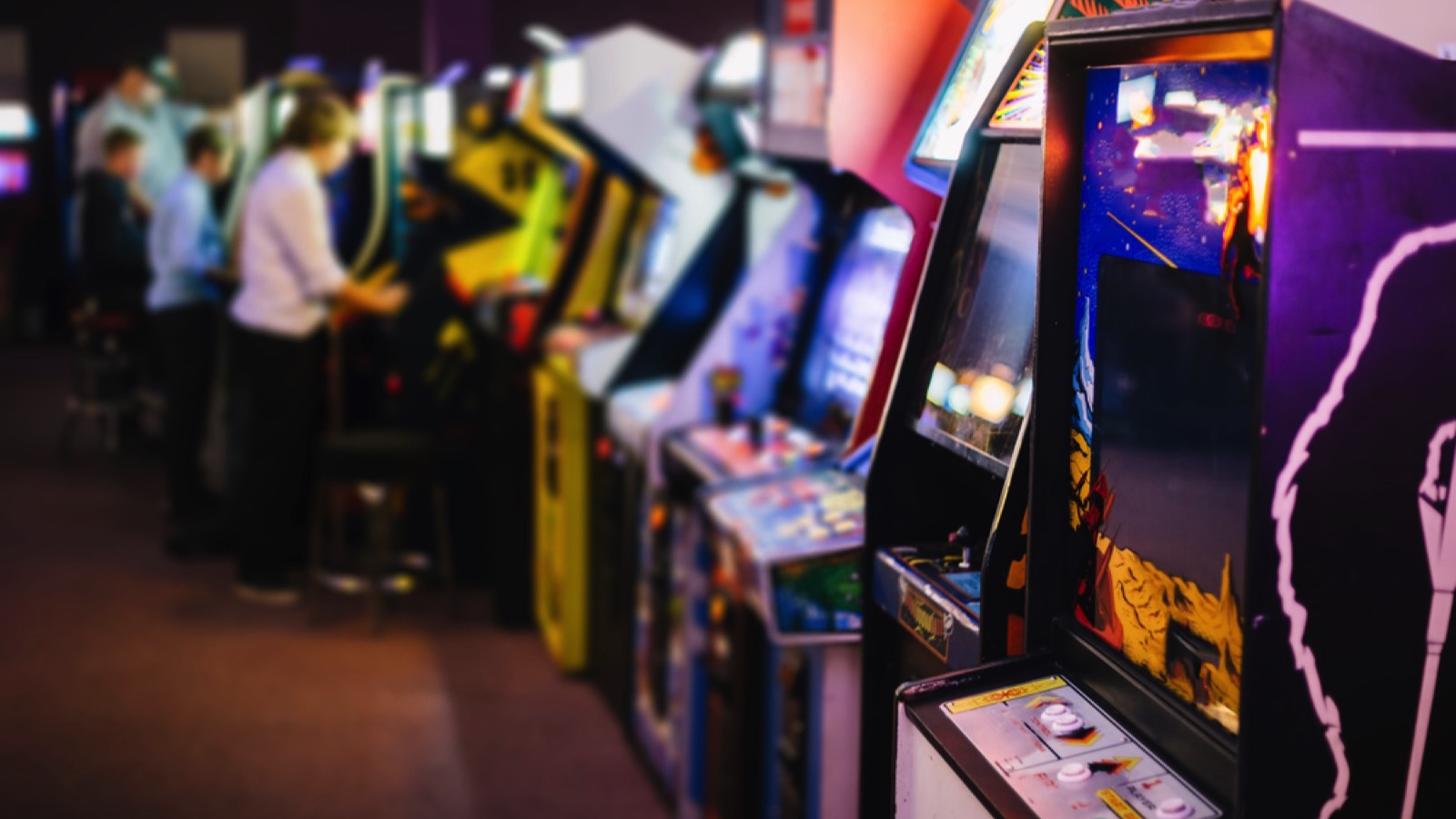 Old vintage arcade games