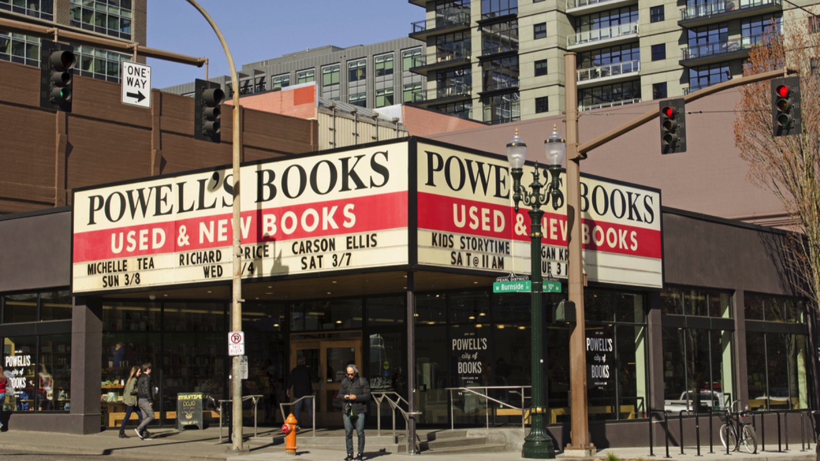 Portland, OR, USA - March 7, 2015: Powell's city of books is the worlds largest used and new bookstore