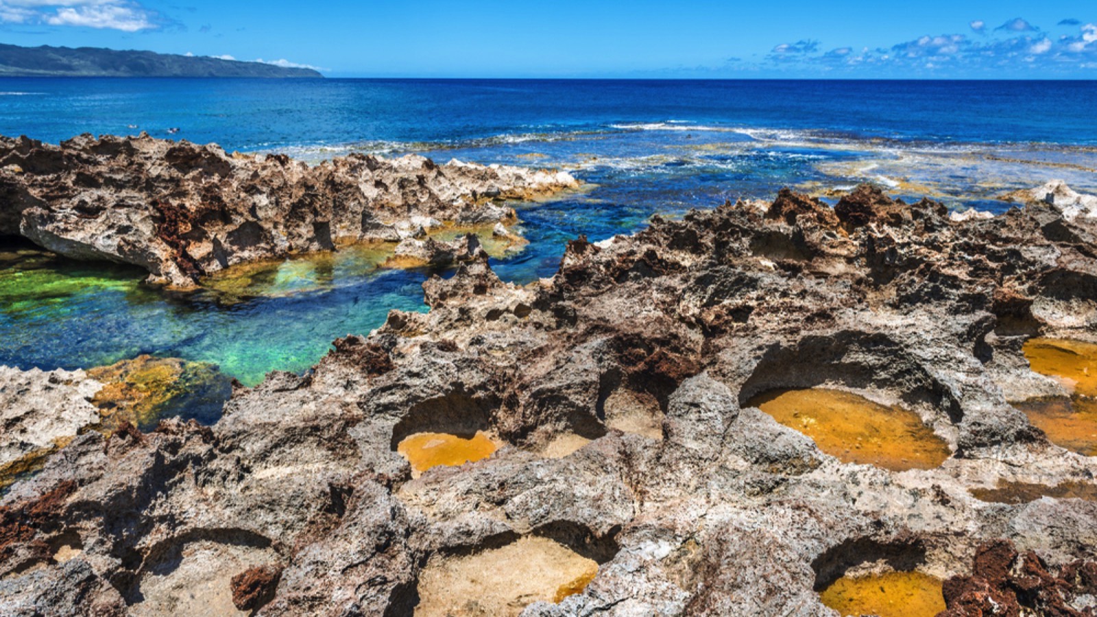 Pupukea Sharks Cove in Oahu, Hawaii, USA